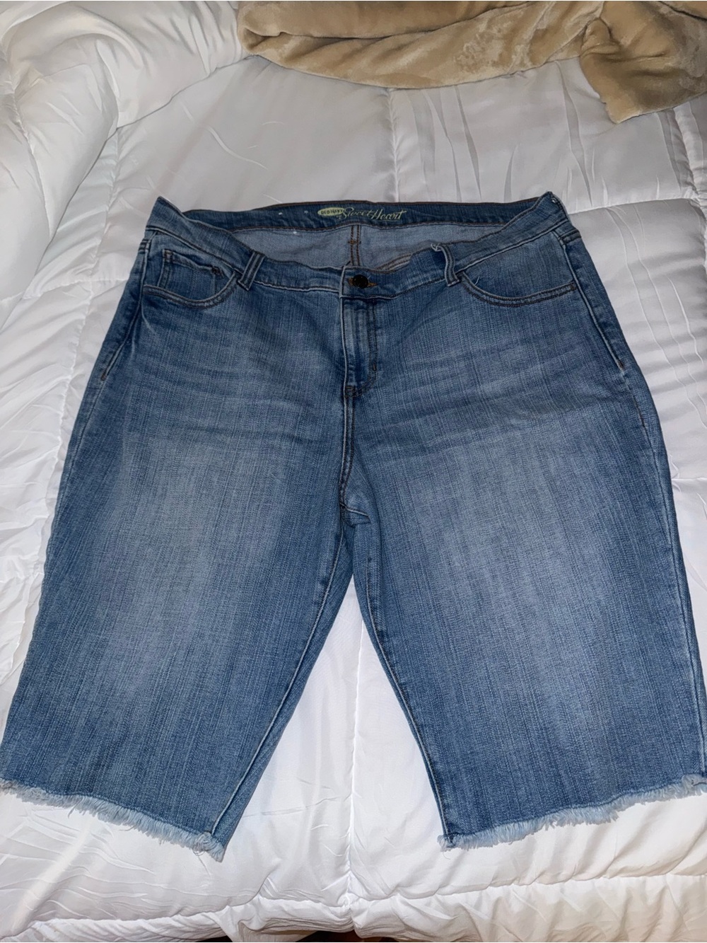 Old Navy Light Wash Denim Bermuda Shorts - Blue